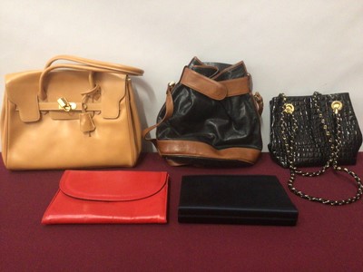 Lot 2085 - Selection of vintage and contemporary handbags including Russell & Bromley bucket style bag