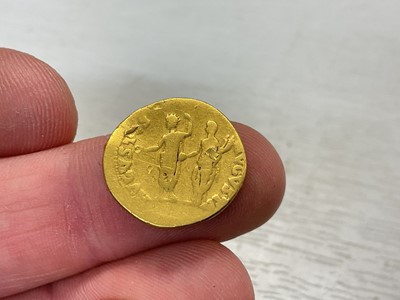 Lot 126 - Roman - Gold Aureus Nero AD 54-68 Obv: Legend Nero Caesar Avgvstvs, Rev: Avgvstvs - Avgvsta, Fair (1 coin)