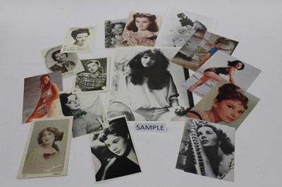 Lot 1408 - Collection of 1950s-80s female film star ephemera including black & white and coloured photographs