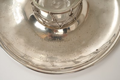 Lot 83 - Victorian silver Military mess container in the form of a military drum, with presentation inscription from Captain Keppel, Grenadier Guards, Equerry to The Prince of Wales.