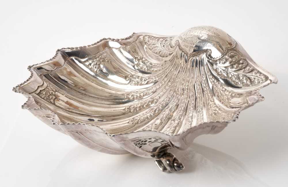 Lot 304 - Impressive Victorian silver shell shaped