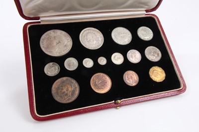 Lot 124 - G.B - George VI proof 1937 fifteen coin set (N.B. Uneven toning and in particular bronze discoloured & stained) otherwise GEF (N.B. In case of issue) (1 coin set)