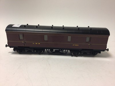 Lot 119 - Railway O gauge tinplate LMS carriage 37926 plus one other LMS 32982 (2)