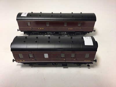 Lot 119 - Railway O gauge tinplate LMS carriage 37926 plus one other LMS 32982 (2)