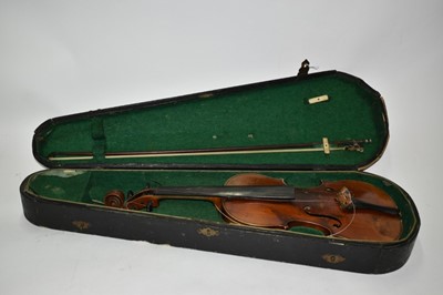 Lot 2204 - 19th century Continental violin, bearing a label - Copie De Deconeti (Michel) Venise 1742