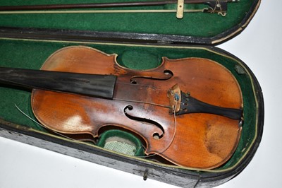 Lot 2204 - 19th century Continental violin, bearing a label - Copie De Deconeti (Michel) Venise 1742