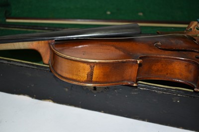 Lot 2204 - 19th century Continental violin, bearing a label - Copie De Deconeti (Michel) Venise 1742