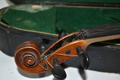 Lot 2204 - 19th century Continental violin, bearing a label - Copie De Deconeti (Michel) Venise 1742