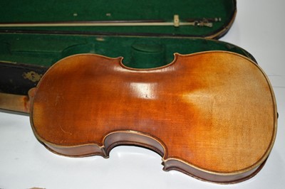 Lot 2204 - 19th century Continental violin, bearing a label - Copie De Deconeti (Michel) Venise 1742