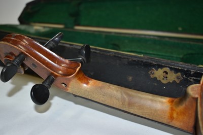 Lot 2204 - 19th century Continental violin, bearing a label - Copie De Deconeti (Michel) Venise 1742