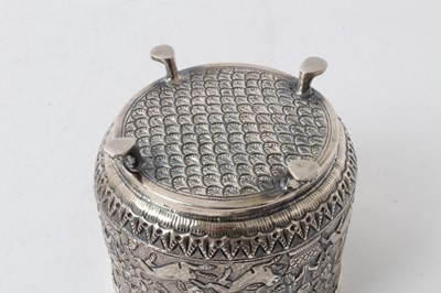 Lot 257 - Eastern white metal pot and cover