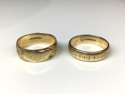 Lot 133 - Four 9ct gold wedding rings