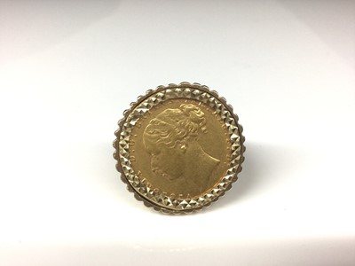 Lot 143 - Victorian gold full sovereign, 1878, in 9ct gold ring mount