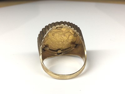 Lot 143 - Victorian gold full sovereign, 1878, in 9ct gold ring mount