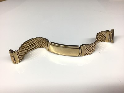 Lot 147 - 9ct gold ‘Talisman’ watch strap, 14.2cm long