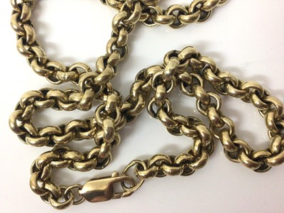 Lot 155 - 9ct gold belcher link chain