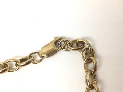 Lot 156 - 9ct gold belcher link chain (Birmingham 1999), 75cm long
