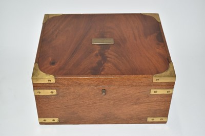 Lot 2416 - Gimbal compass in brass bound mahogany box