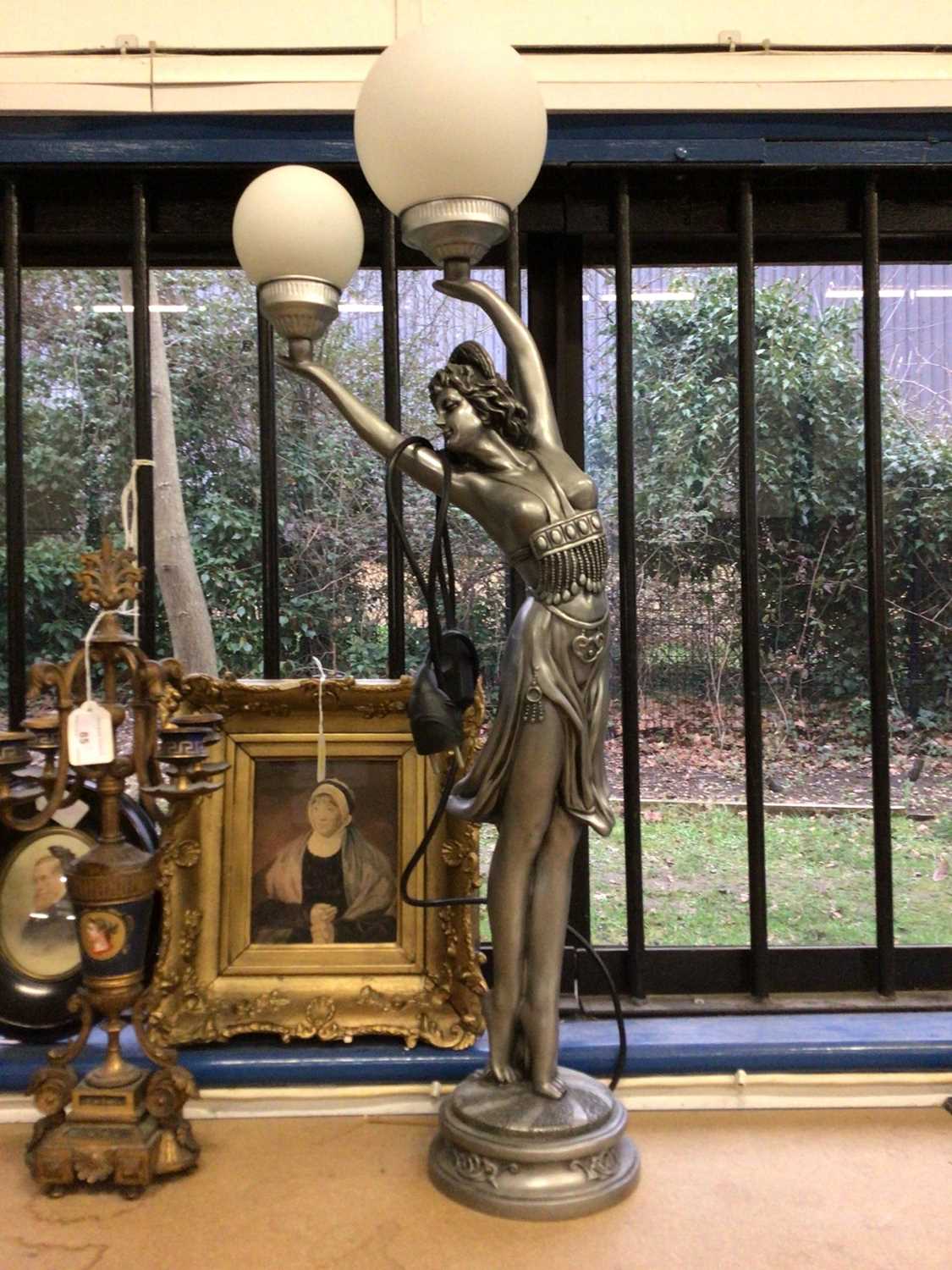 Lot 86 - Reproduction Art Deco style figural lamp