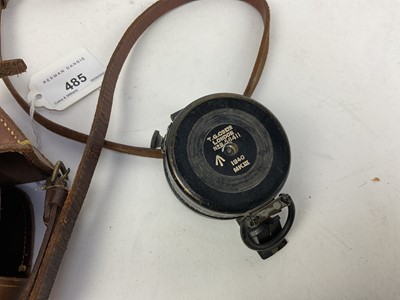 Lot 485 - Second World War British Military Officer's Prismatic compass, stamped T.G. Co. Ltd, London, No. 56411, MKIII, 1940, in original brown leather case.