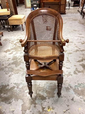 Lot 1194 - Georgian mahogany children's high chair