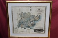 Lot 1202 - Early 19th century hand-coloured engraved map...