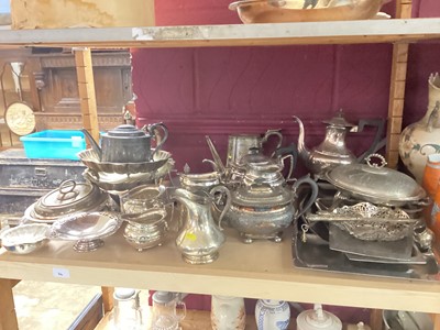 Lot 653 - Large quantity of silver plated wares - 1 shelf