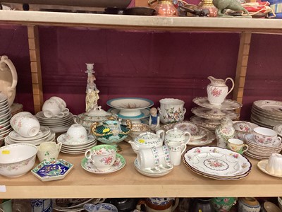 Lot 665 - Good selection of antique and decorative ceramics including Royal Crown Derby urn and cover, hand painted Paris Porcelain dinner wares, hand painted Copeland ceramics, Foley tea for two set etc - 2...