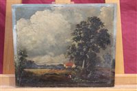 Lot 1205 - Follower of John Constable, 19th century oil...