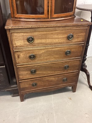 Lot 1106 - 19th century mahogany chest of small size, probably converted from a pot cupboard