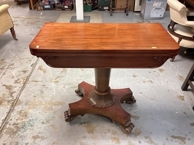 Lot 1079 - William IV mahogany card table