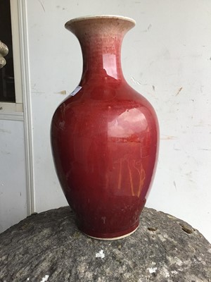 Lot 36 - Chinese flambé glazed vase