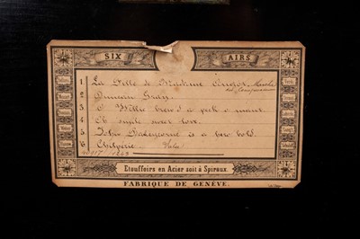 Lot 743 - 19th century Swiss music box with six airs