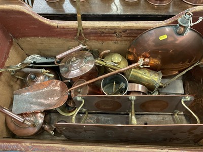 Lot 515 - Large collection of antique copper and brass