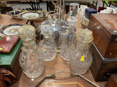 Lot 437 - Group of four cut glass decanters