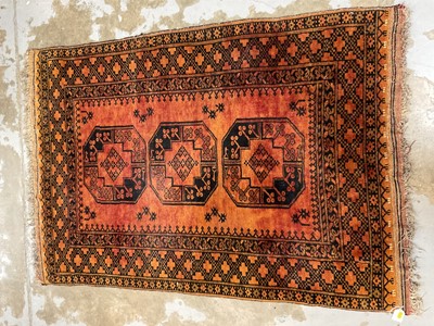 Lot 1238 - Two Eastern rugs on gold ground (2)