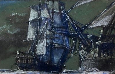 Lot 196 - Patrick Jobson (1919-2007), pastel - Moonlight, 17 x 25.5cm, framed