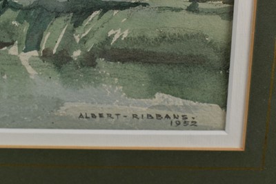 Lot 1253 - Albert Ribbans (1903-1966) watercolour, The Stour at Higham