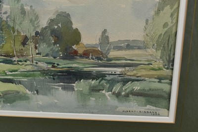 Lot 1253 - Albert Ribbans (1903-1966) watercolour, The Stour at Higham