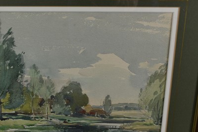 Lot 1253 - Albert Ribbans (1903-1966) watercolour, The Stour at Higham