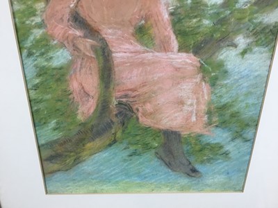 Lot 156 - Robert Little (Scottish 1854-1944) pastel, Summertime, signed with initials