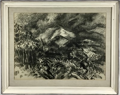 Lot 278 - Gabriel White (1902-1988) charcoal on paper, Spanish landscape