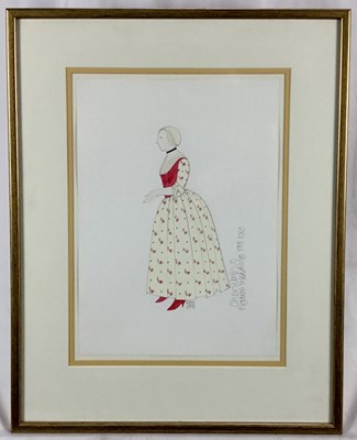 Lot 245 - Richard Hudson (b. 1954) watercolour, two costume designs for the English National and Royal Opera, framed