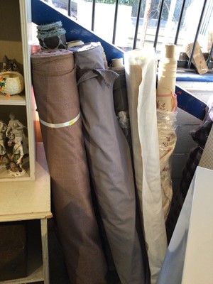 Lot 592 - Eleven rolls of designer fabric including Voyage, Romo, Scandic and Prestigious Textiles etc