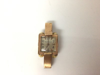 Lot 170 - Jaeger Le Coultre gold cased watch