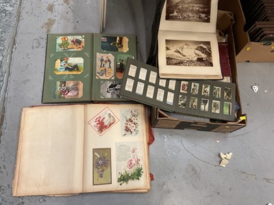 Lot 467 - Two boxes of assorted ephemera cigarette cards, tea cards and others