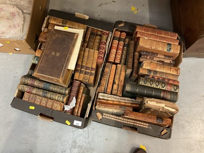 Lot 426 - Two boxes of antiquarian and fine bindings