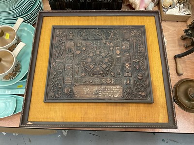 Lot 468 - Tibetan copper relief calendar