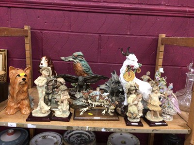 Lot 692 - Large collection of ceramic figurines, including Beswick and others