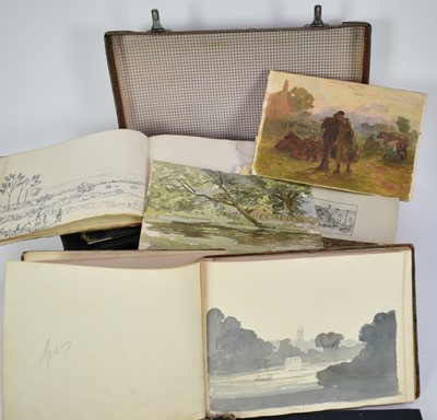 Lot 1340 - Collection of English School sketch books, dating from the early 1800's until the 1860's, which appear to be the hand of two or three different hands